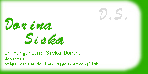 dorina siska business card